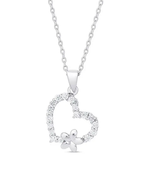 Time-Limited Offer printed dressLily Nily Heart and Flower Pendant