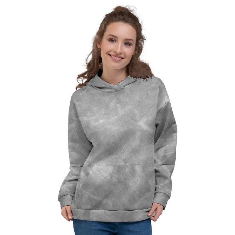 Anniversary Sale Grey Marble Women's Hoodie