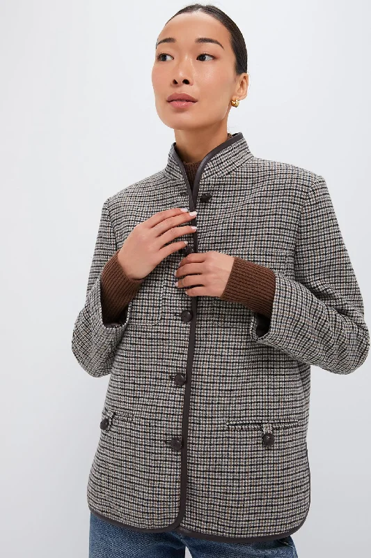 Blowout Deals chic biker jacketHoundstooth Dalton Jacket