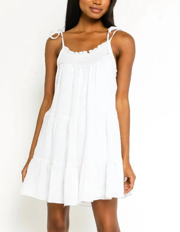 Exclusive Access oversized dressStrap Tie Tank Mini Dress In White