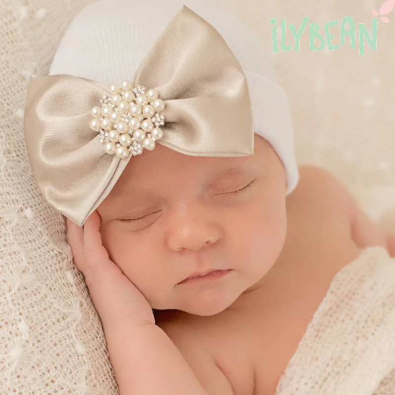 Crazy Deals chic dressGOLDIE Bow Newborn Girl Hospital Hat