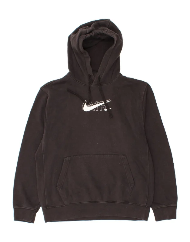 Major Savings NIKE Mens Graphic Hoodie Jumper Medium Black Cotton