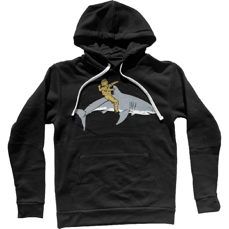 Exclusive Access Diver Riding a Shark Unisex Hoodie