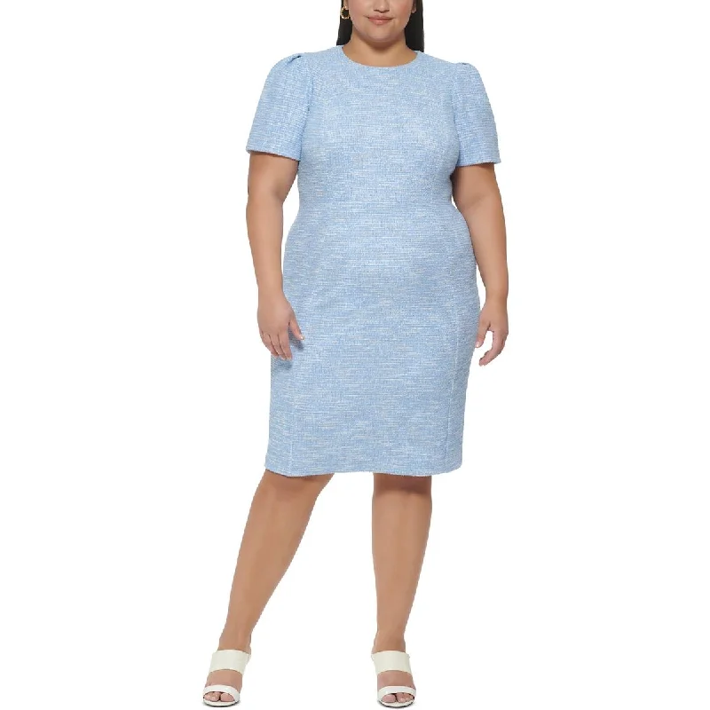 Limited Edition classic fit-and-flare dressCalvin Klein Womens Tweed Midi Sheath Dress