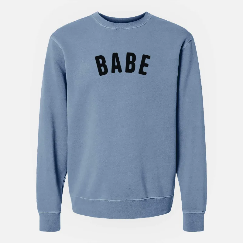 Sale Event fitted workout sweatshirtBabe - Articulate Collection - Unisex Pigment Dyed Crew Sweatshirt