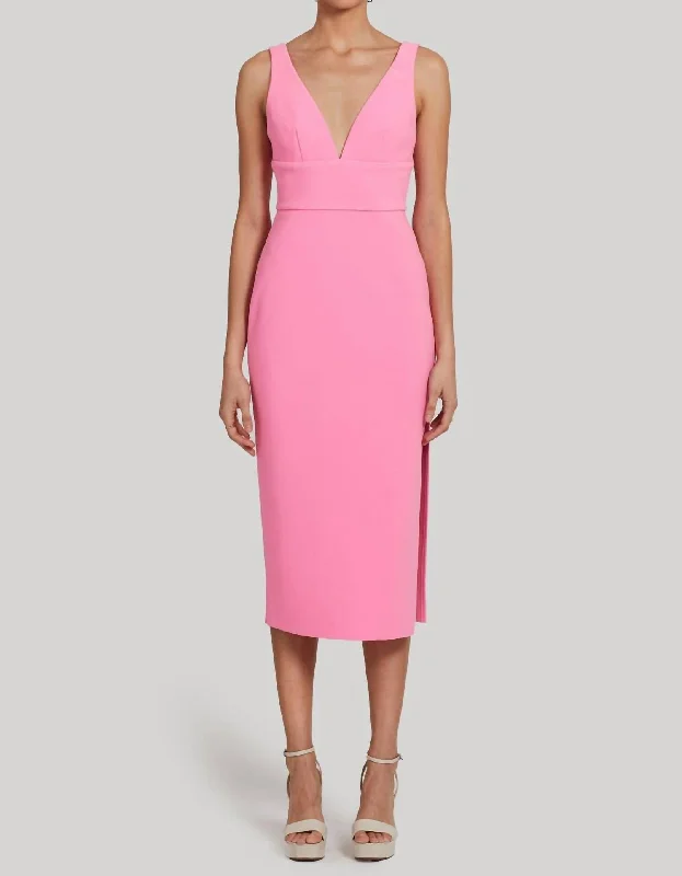 Amazing Deals high-waisted dressNelly Dress In Shocking Pink
