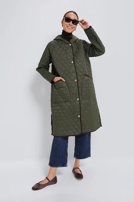 Deal Explosion minimal style jacketOlive Harmby Quilted Coat