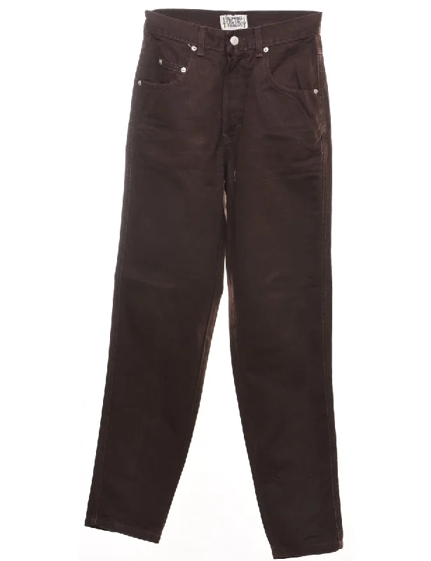 Exclusive Savings cool zip-up jacketDark Brown High Waist Tapered Jeans - W24 L30