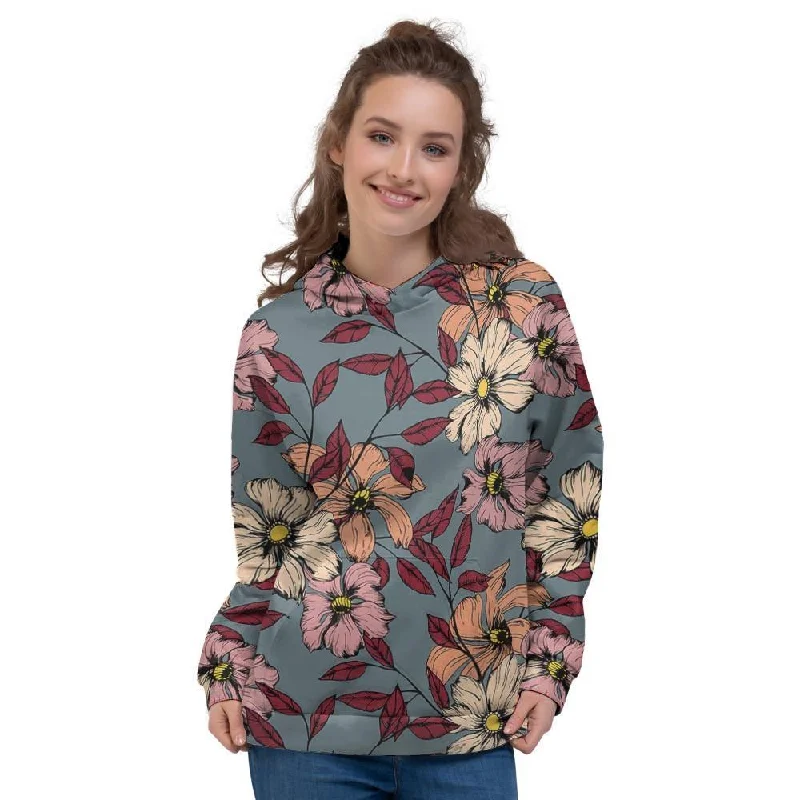 Season Finale Sale Flower Print Women's Hoodie
