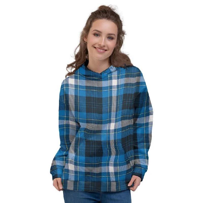 Today's Special Blue Plaid Tartan Scottish Women's Hoodie