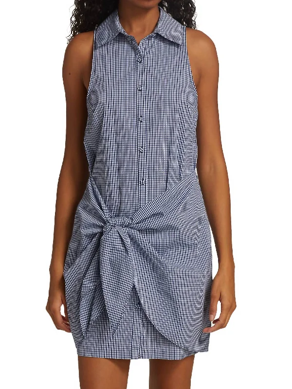Holiday Sale party-ready dressGaby Dress In Navy White