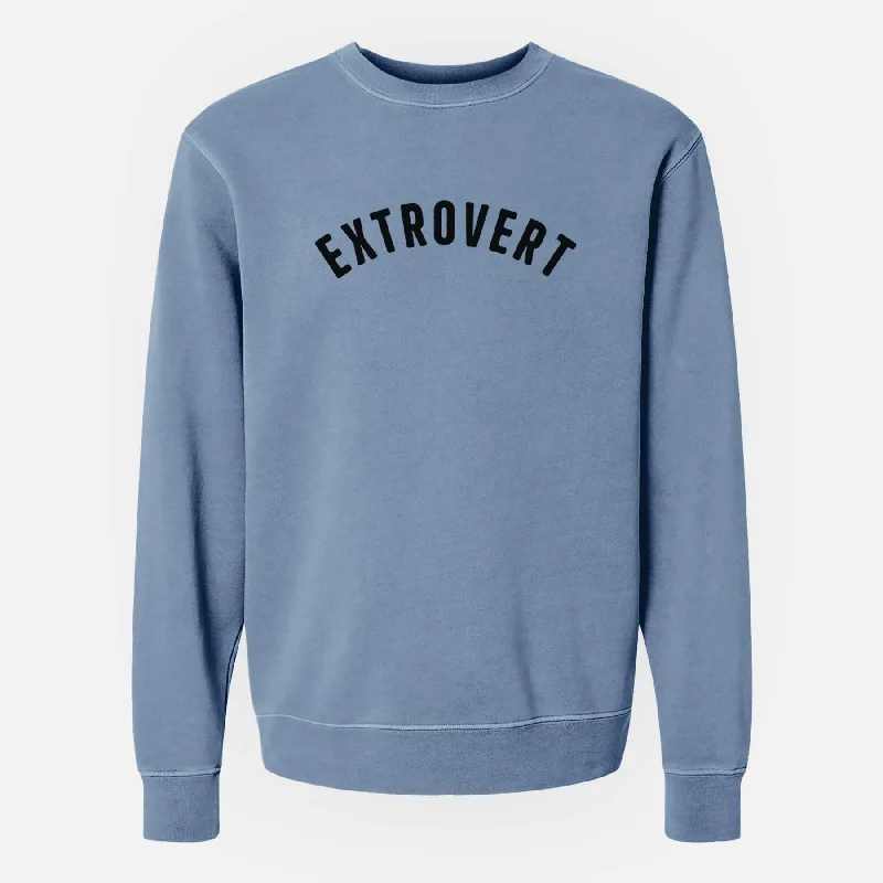 Super Bargain loose fit athletic hoodieExtrovert - Articulate Collection - Unisex Pigment Dyed Crew Sweatshirt