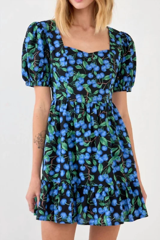 Daily Deals sleek dressBlueberry Mini Dress In Blueberry Print