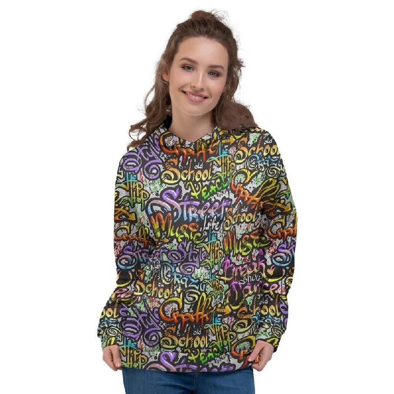 Mega Sale Airbrush Graffiti Print Women's Hoodie