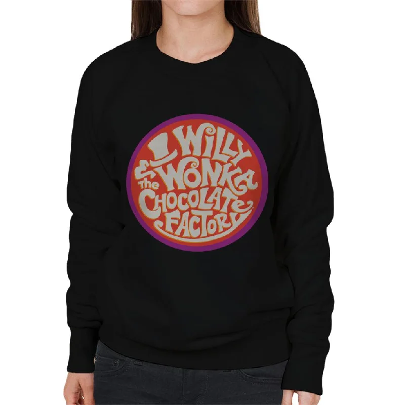 Crazy Deals loose fit sports sweatshirtWilly Wonka and The Chocolate Factory Classic Logo Women's Sweatshirt