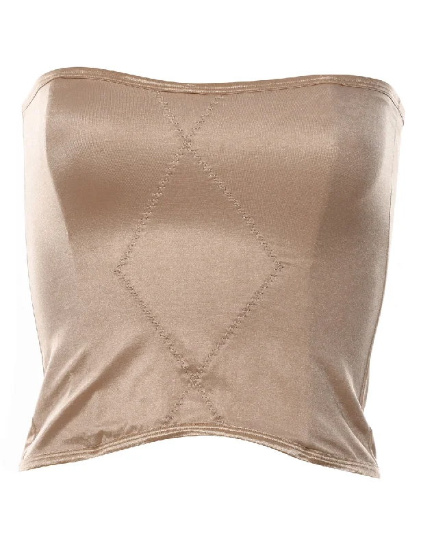 Special Offer fitted bomber jacketLight Brown Corset Top - S