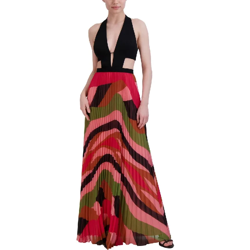 Overstock silk dressBCBGMAXAZRIA Womens Full Length Halter Maxi Dress