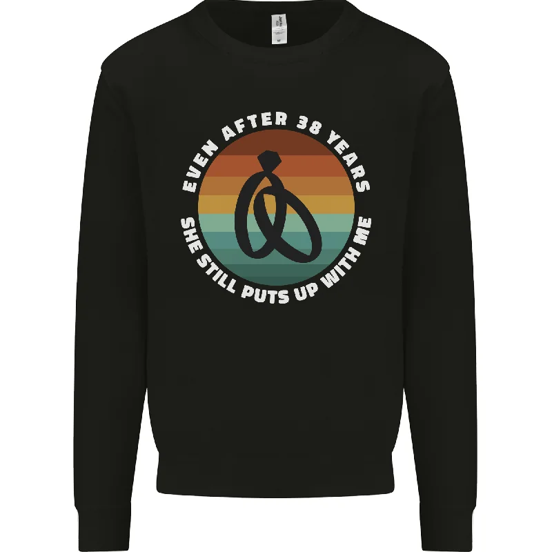 Discount Extravaganza luxury fitness sweatshirt38 Year Wedding Anniversary 38th Marriage Mens Sweatshirt Jumper