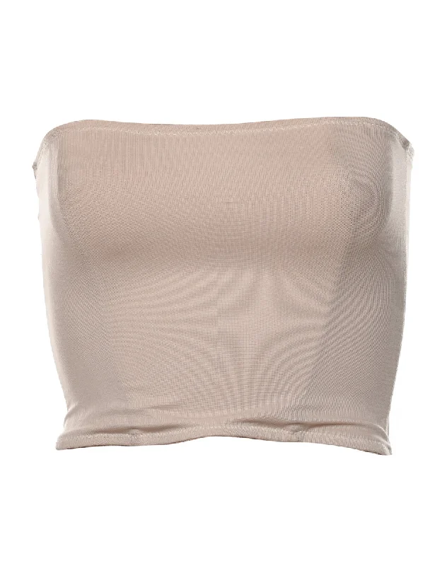 Price Meltdown warm weather jacketBeige Boned Bandeau Top - S