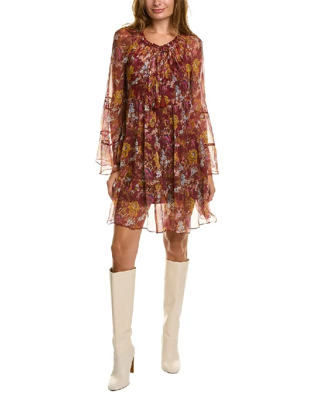 Incredible Offers chic slip dressJohnny Was Daisy Silk Mini Dress