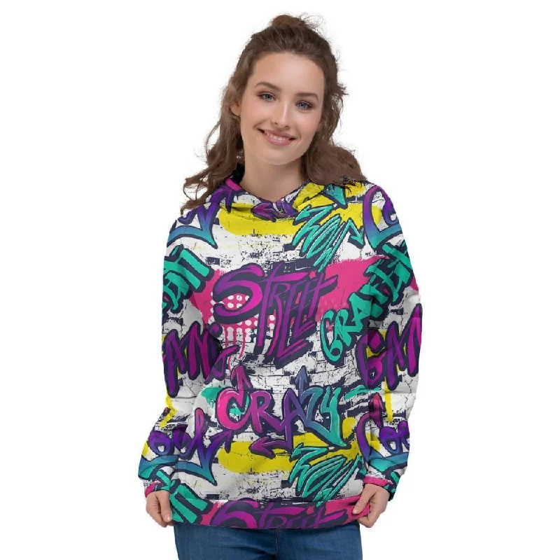 Don't Miss Graffiti Hiphop Print Women's Hoodie