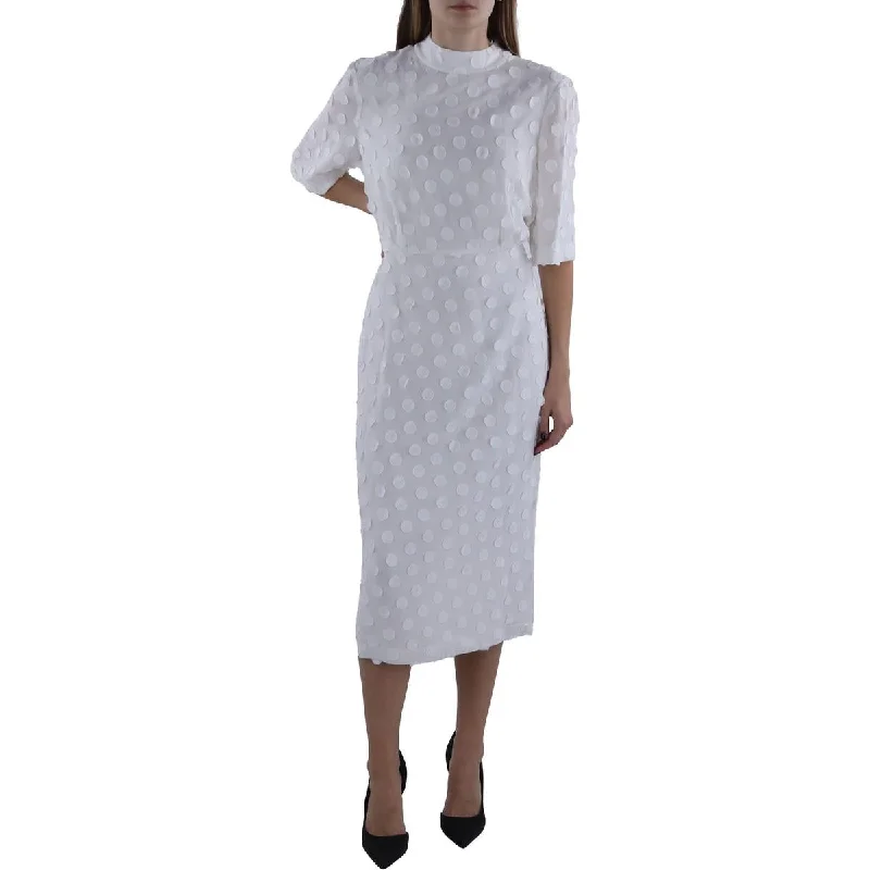 Final Sale mini dressBCBGMAXAZRIA Womens Below Knee Polka Dot Midi Dress