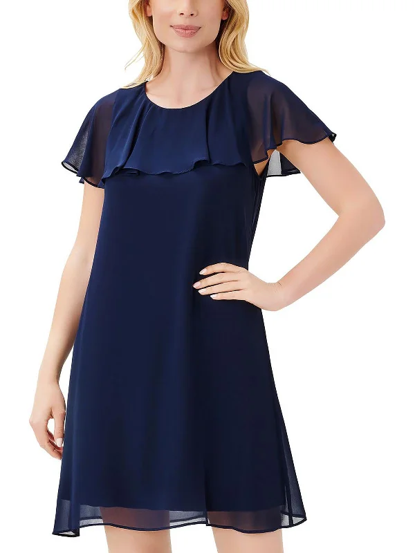 Special Savings party-ready dressWomens Capelet Mini Shift Dress