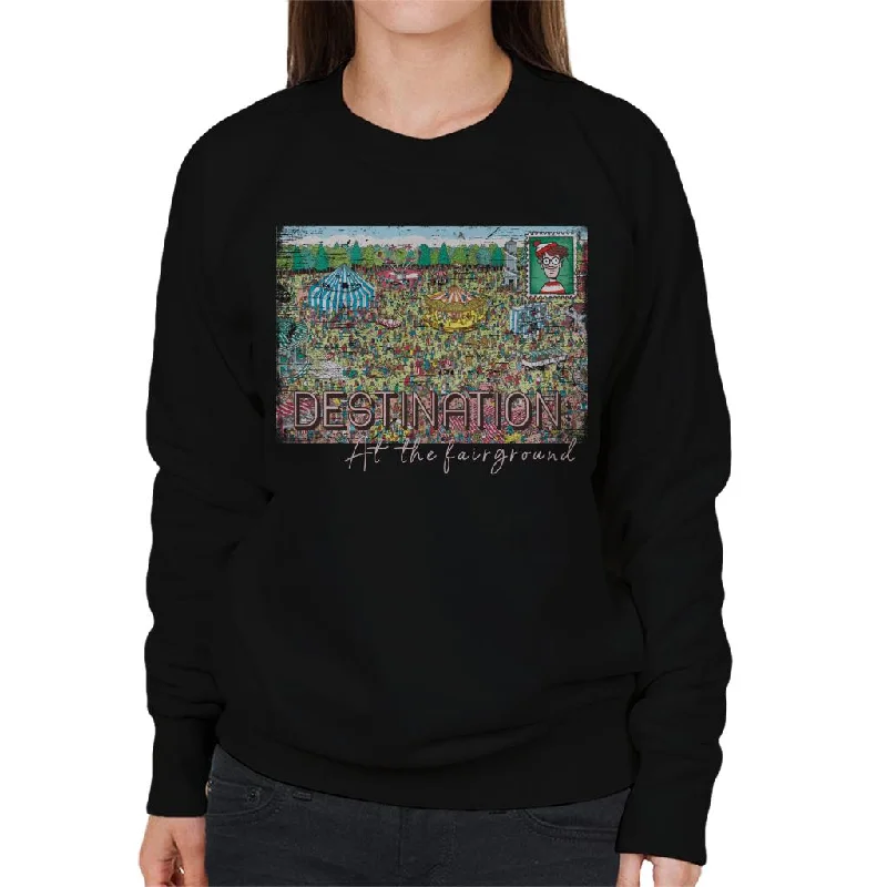 Online Exclusive high-quality athletic sweatshirtWhere's Wally Destination At The Fairground Women's Sweatshirt