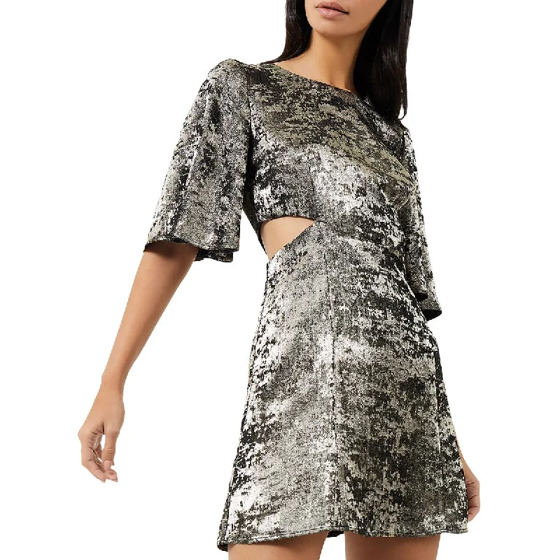 Closeout party dressFrench Connection Womens Alara Cut-Out Short Sleeve Cocktail And Party Dress Closeout party dressFrench Connection Womens Alara Cut-Out Short Sleeve Cocktail And Party Dress