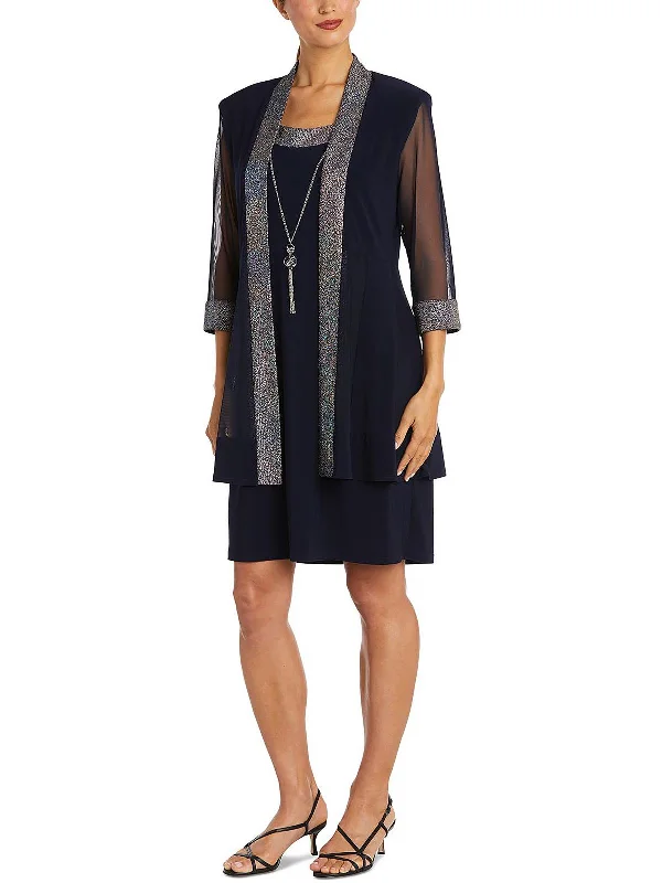 Warehouse Sale statement dressPetites Womens Glitter Midi Two Piece Dress