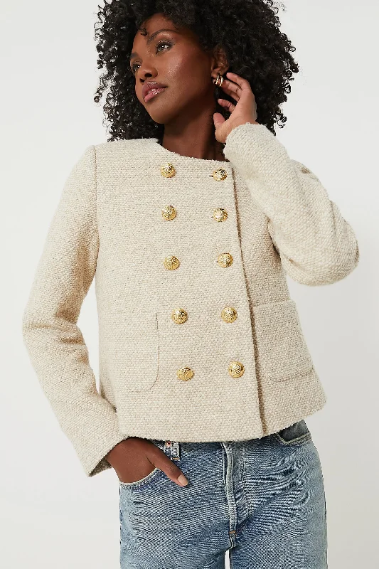 Special Price graphic jacketHeathered Stone Tweed Marais Jacket