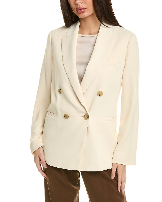 Big Discounts chic lightweight jacketVince Crepe Double-Breasted Blazer