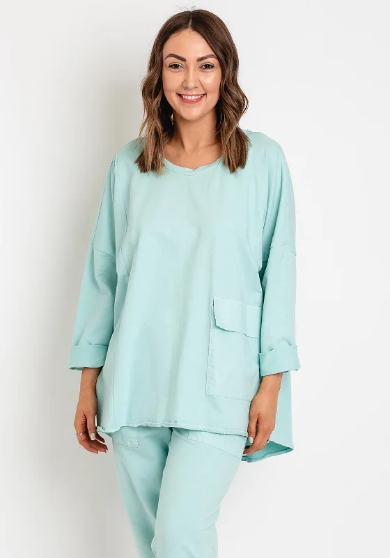 Daily Specials activewear hoodieD.E.C.K. By Decollage One Size Utility Sweatshirt, Aqua