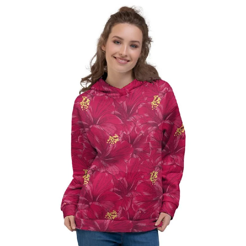 Bargain Bin Exotic Hibiscus Flower Hawaiian Print Women's Hoodie