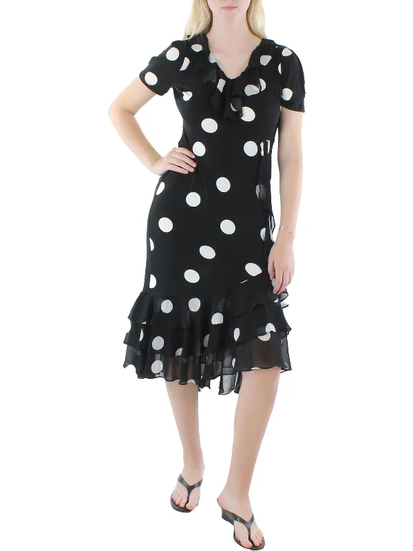 Seasonal Clearance knit dressWomens Dotted Long Maxi Dress
