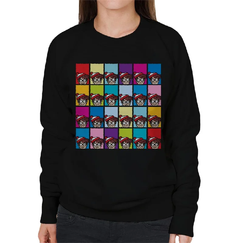 Members Only high-end athletic hoodieWhere's Wally Colourful Tiles Women's Sweatshirt