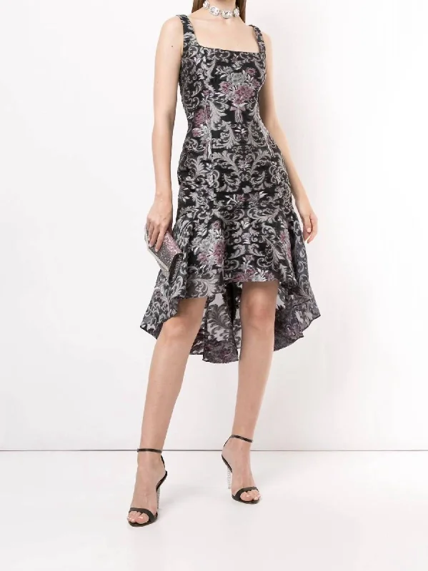 Stock Up and Save long sleeve dressSleeveless Square Neck Dress In Navy
