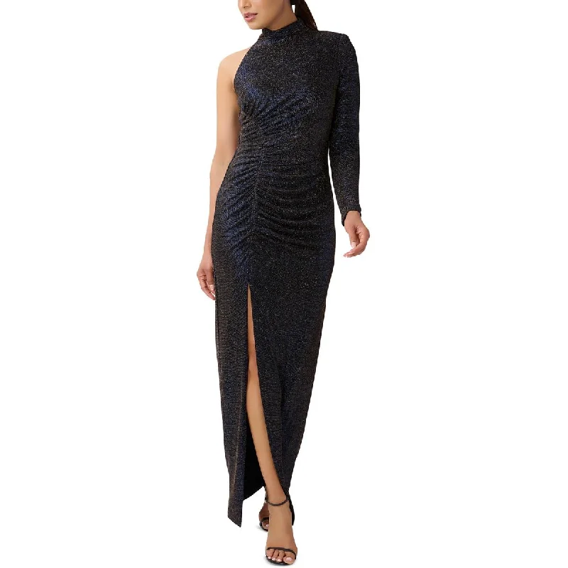 Hurry In trendy mini dressAidan by Aidan Mattox Womens Metallic Long Evening Dress