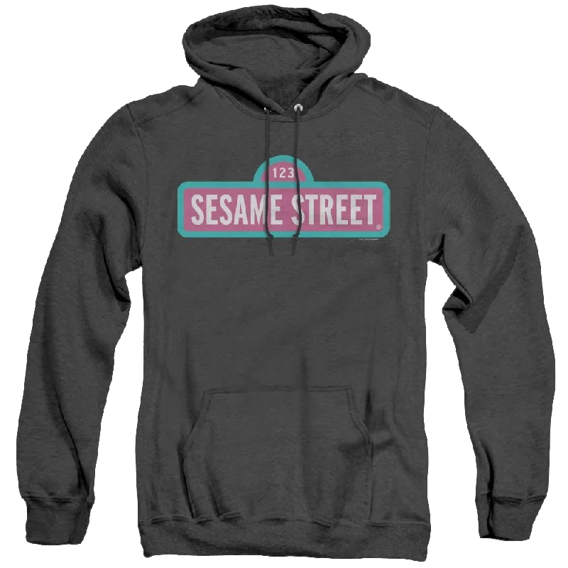 Super Sale sporty hooded sweatshirtSesame Street Alt Logo - Heather Pullover Hoodie