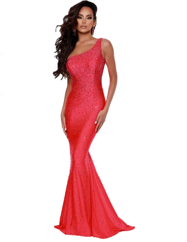 Today’s Special luxury dressJohnathan Kayne 2318 Size 0, 14 Coral Prom Dress One Shoulder Embellished Long Train Pageant Dress Today’s Special luxury dressJohnathan Kayne 2318 Size 0, 14 Coral Prom Dress One Shoulder Embellished Long Train Pageant Dress