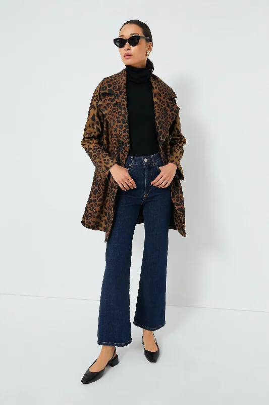 Huge Discounts classic leather jacketLeopard Harley Peacoat