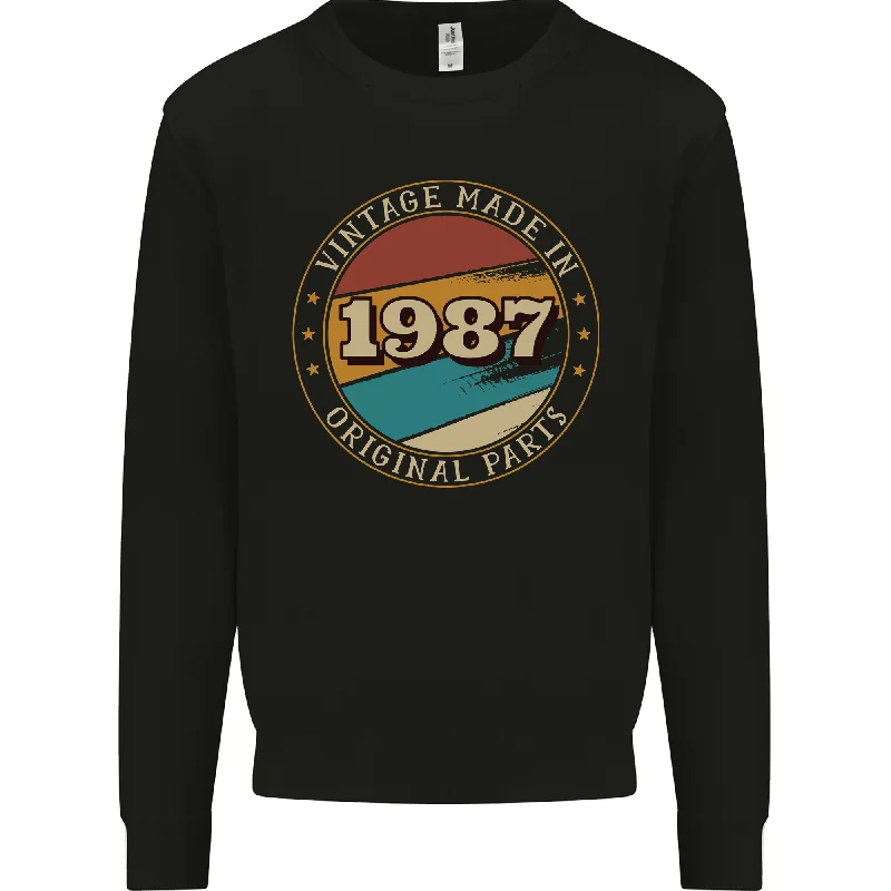Limited Stock fitness lifestyle hoodie37th Birthday  Vintage Made In 1987 Mens Sweatshirt Jumper