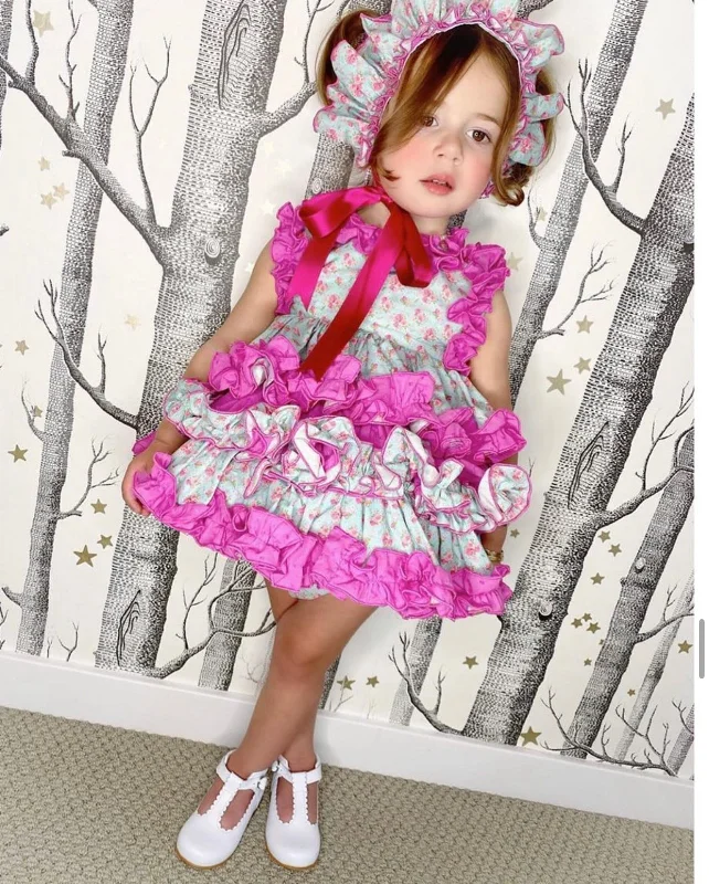 Limited Time ruched dressGarden Delight Puffball