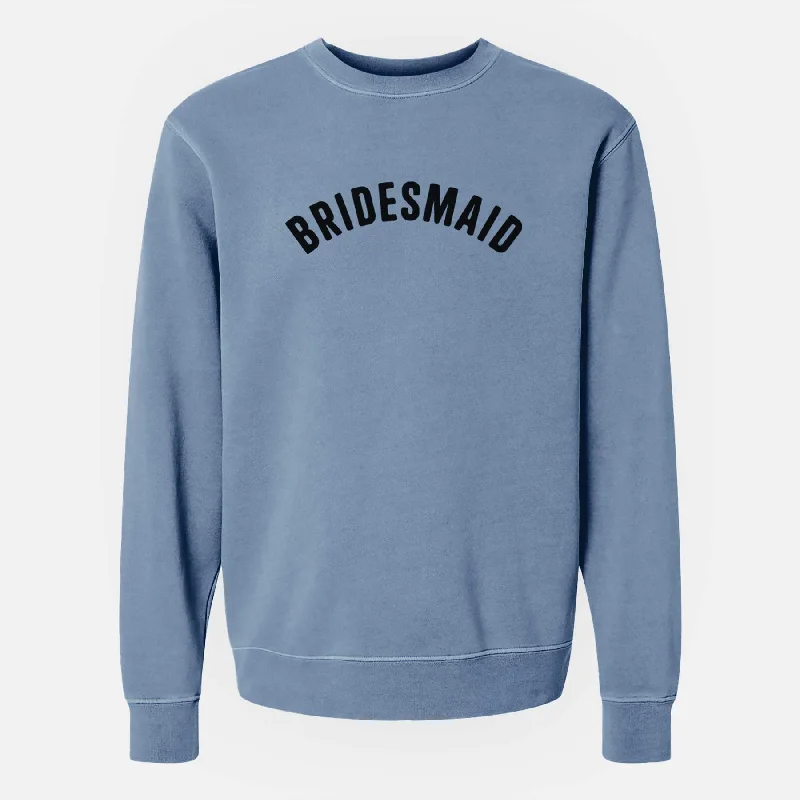 Weekend Deal bold fitness hoodieBridesmaid - Articulate Collection - Unisex Pigment Dyed Crew Sweatshirt