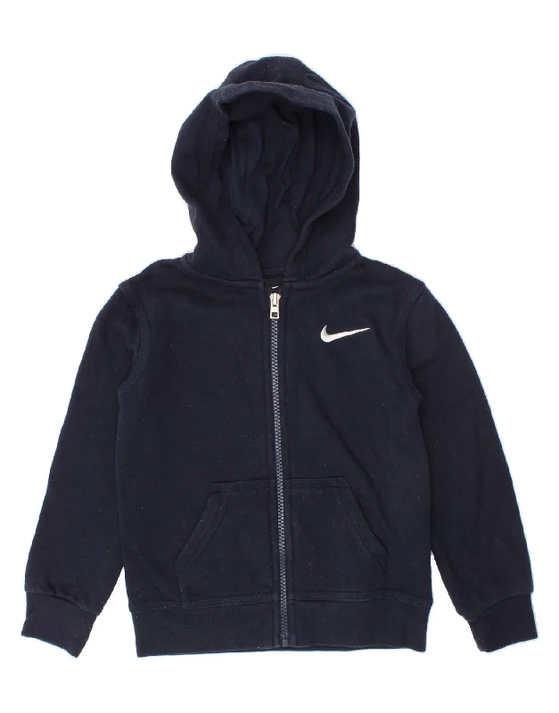 Exclusive Access NIKE Boys Zip Hoodie Sweater 2-3 Years Navy Blue Cotton