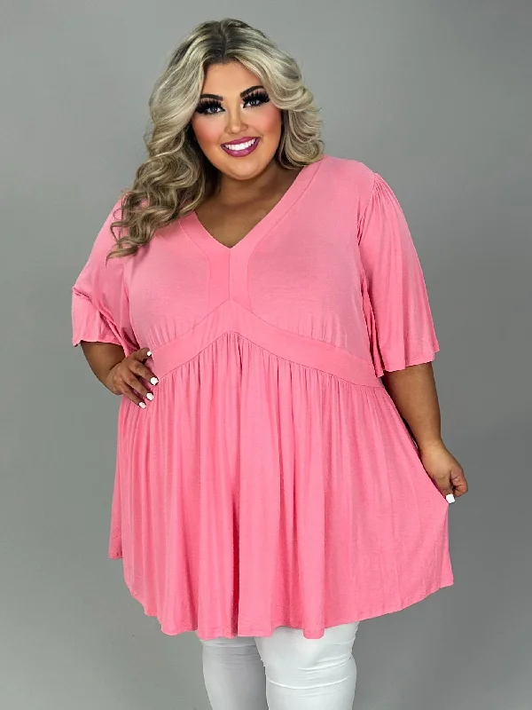 Stock Clearance floral midi dress12 SSS {Catching Glances} Pink V-Neck Babydoll Tunic CURVY BRAND!!! PLUS SIZE 2X (May Size Down 1 Size) Stock Clearance floral midi dress12 SSS {Catching Glances} Pink V-Neck Babydoll Tunic CURVY BRAND!!! PLUS SIZE 2X (May Size Down 1 Size)