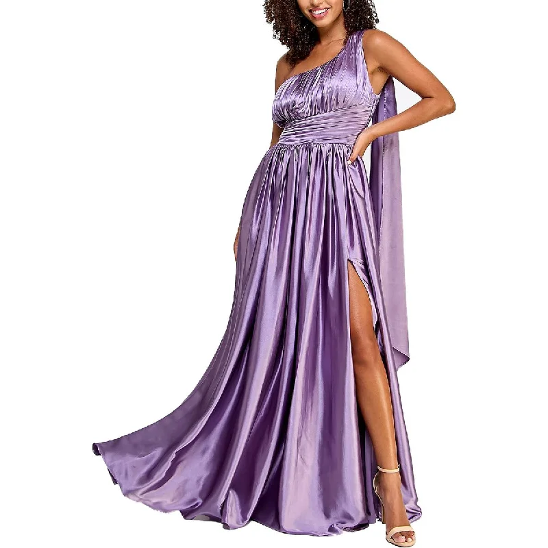 Unmissable Offer classic fit-and-flare dressSpeechless Womens Juniors Satin One Shoulder Evening Dress Unmissable Offer classic fit-and-flare dressSpeechless Womens Juniors Satin One Shoulder Evening Dress