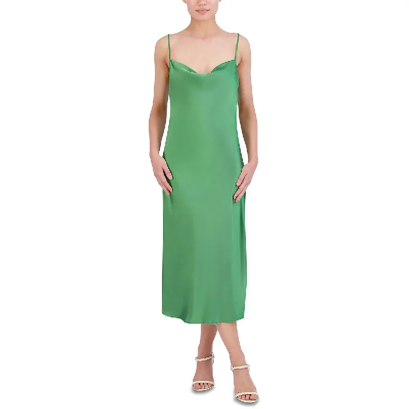 Final Markdown floral midi dressBCBGMAXAZRIA Womens Midi Cowl Neck Slip Dress
