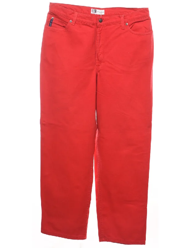 Super Bargain sleek windbreaker jacketBright Red Relaxed Fit Jeans - W36 L30
