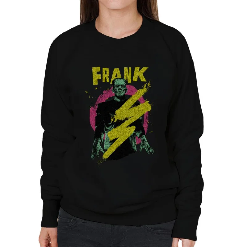 Discount Deals long-sleeve athletic hoodieFrankenstein Frank Electric Shock Women's Sweatshirt
